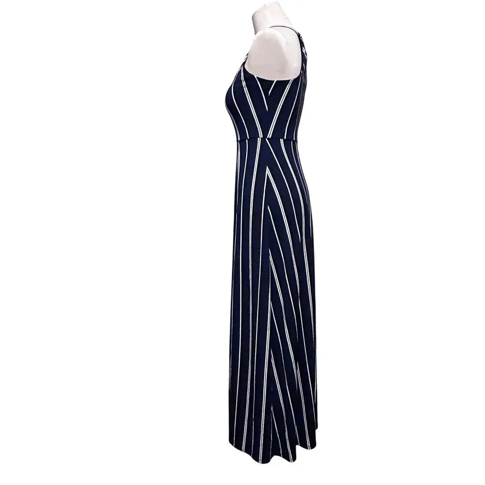 Candies Maxi Dress Women's Blue w/White Stripes Small - Picture 3 of 10